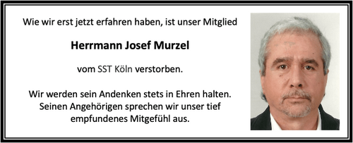 Nachruf Herrmann Josef Murzel Nachruf Herrmann Josef Murzel