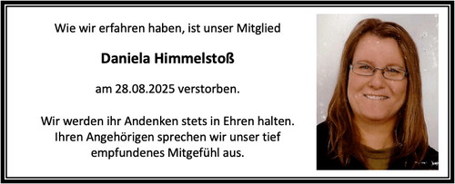 Nachruf Daniela Himmelstoß