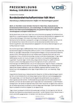 Pressemitteilung VDB 13.05.2016