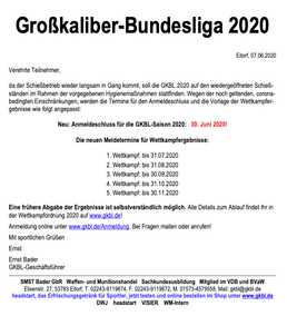 Großkaliber Bundesliga 2020