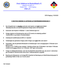 Wichtige Hinweise Anträge Bedürfnis 130923