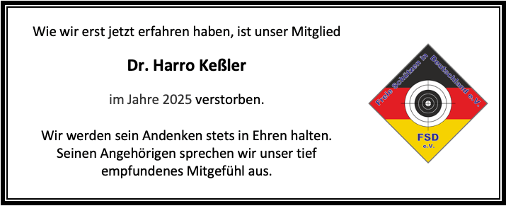 Nachruf Dr. Harro Keßler